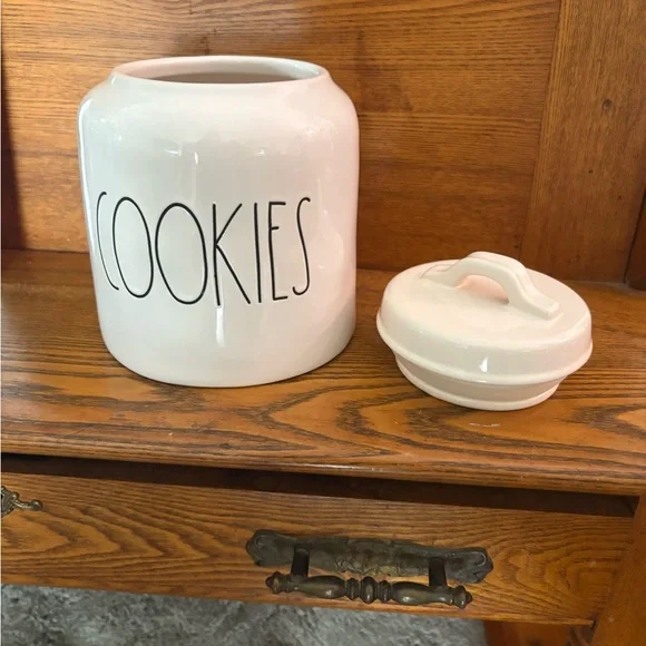 Rae Dunn Cookies Jar White - Picture 2 of 3